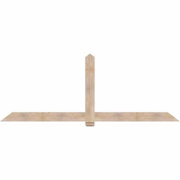 Ekena Millwork Eugene Smooth Timber Gable Bracket, Douglas Fir, 108"W x 40"H x 1 1/2"D x 5 1/2"F, 9/12 Pitch GBW108X40X0206EUG00SDF - main